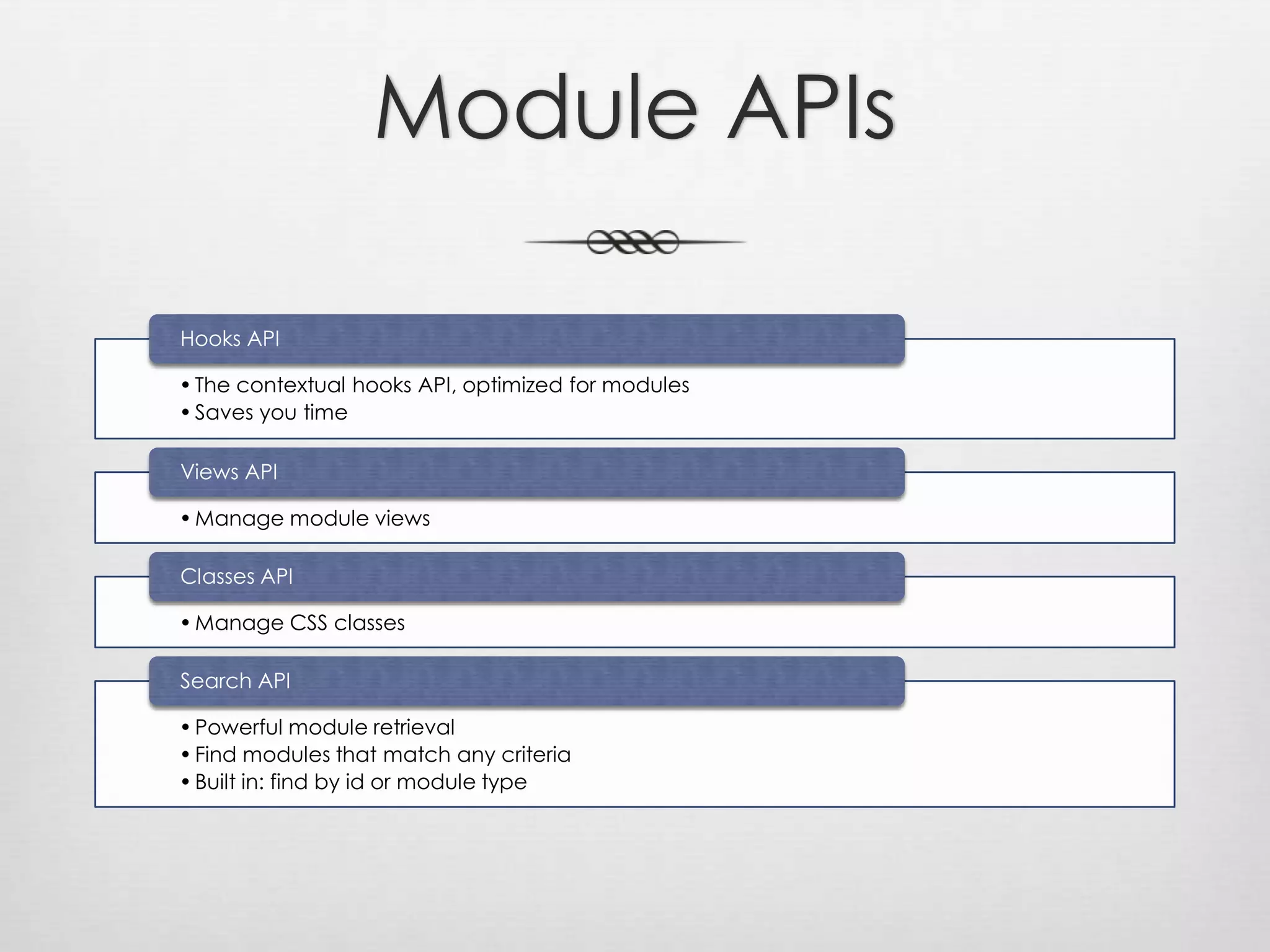 Module APIs