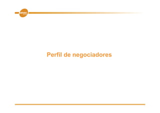 Perfil de negociadores
 