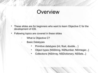 Introduction to Objective C | PPT