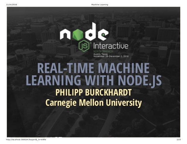 machine learning using node js