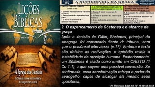 Slides Lição 6, CPAD, A suficiência da Graça na cidade de Corinto, 3Tr26,