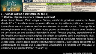 Slides Lição 6, CPAD, A suficiência da Graça na cidade de Corinto, 3Tr26,