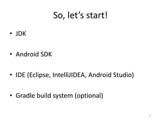 Android Applications Development: A Quick Start Guide | PPTX