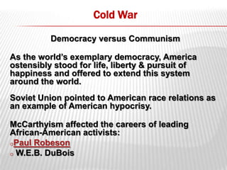 African-American History ~ Cold War Civil Rights | PPTX