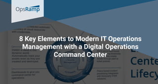 8 Key Elements to Modern IT Operations
Management with a Digital Operations
Command Center
 