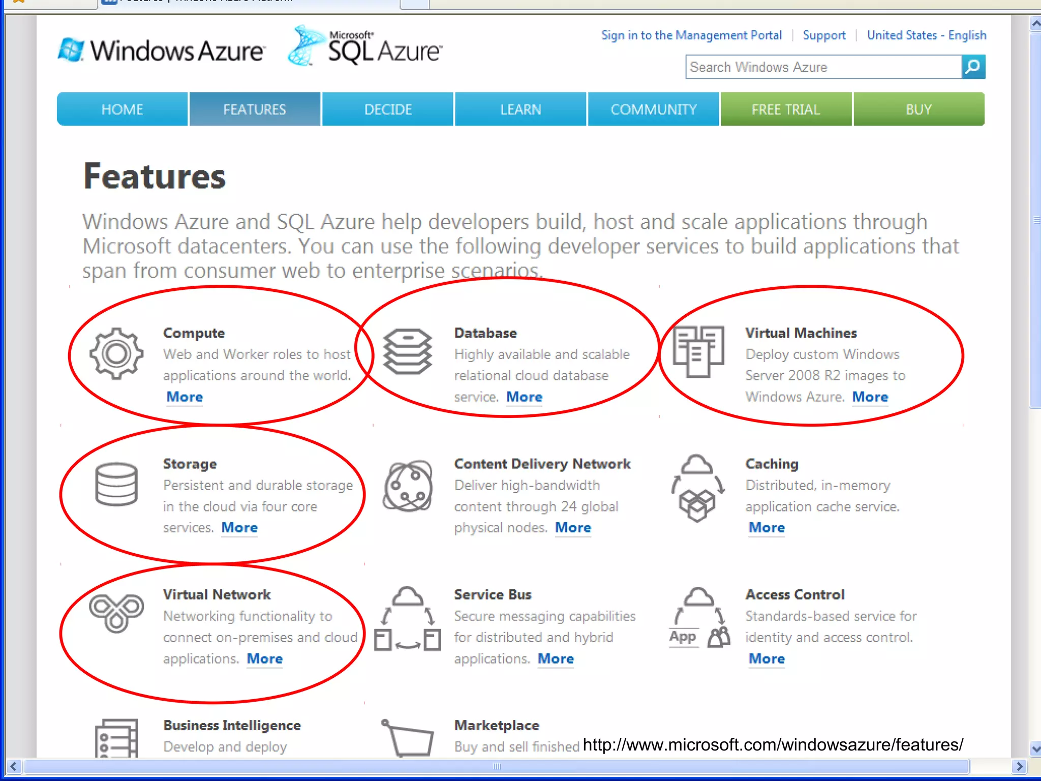 15.29
http://www.microsoft.com/windowsazure/features/
 
