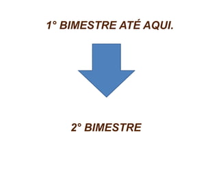 1° BIMESTRE ATÉ AQUI.




    2° BIMESTRE
 