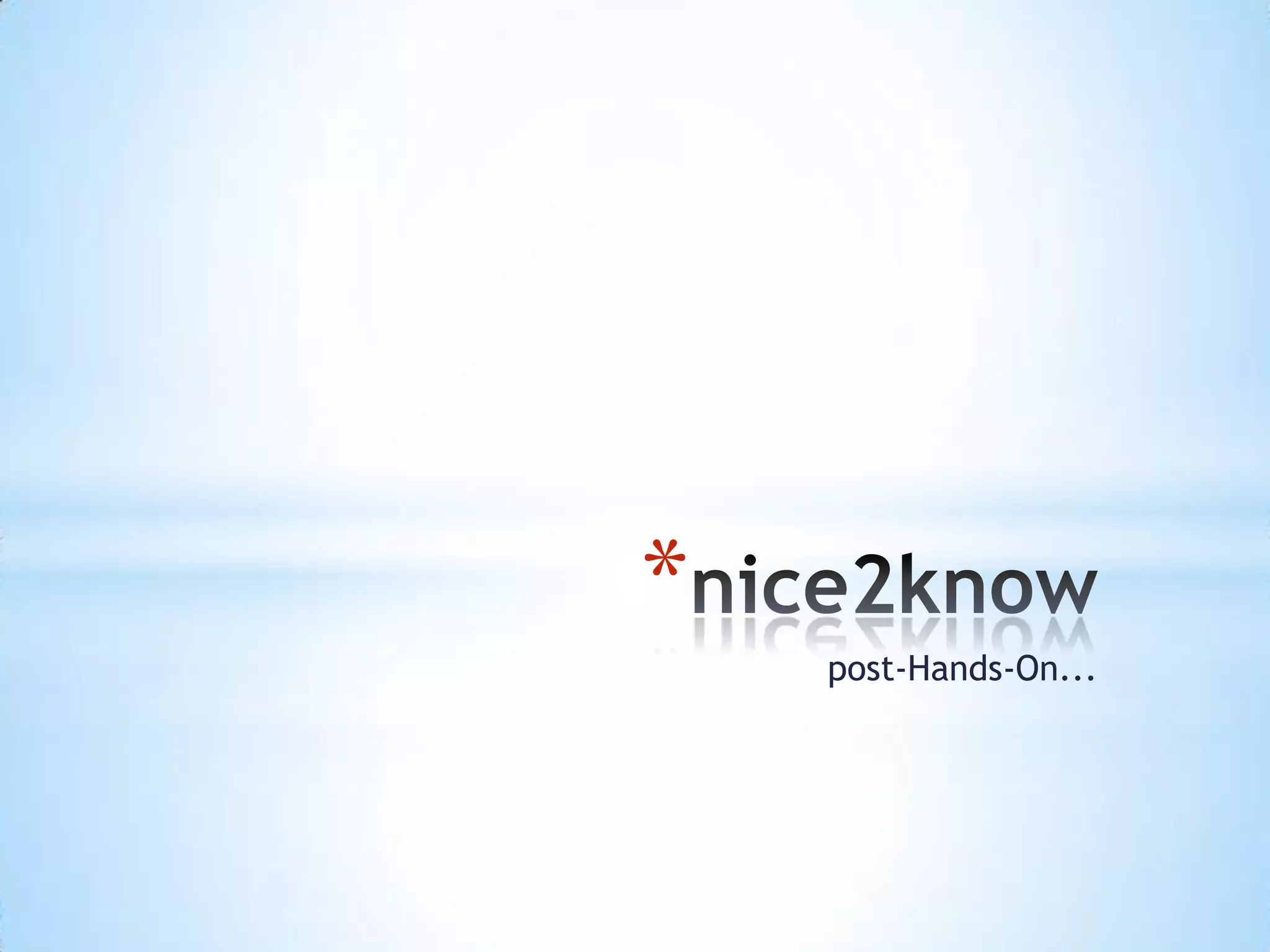 *
post-Hands-On...
 