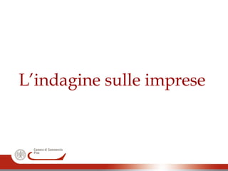L’indagine sulle imprese
 