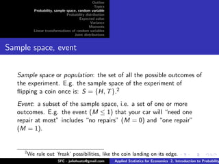 Statistics - Probability theory 1 | PDF