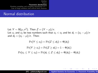 Parametric Methods Statistics Applied Statistics - Parametric Distributions | PDF