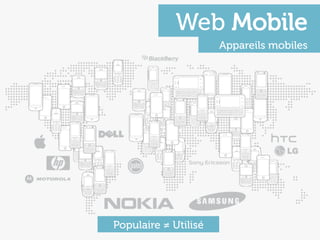 Web Mobile
                      Appareils mobiles




Populaire ≠ Utilisé
 