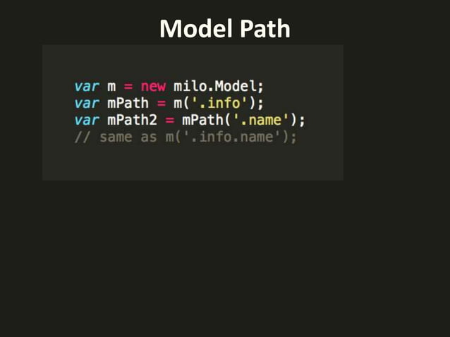 Reactive JavaScript framework Milo.js
