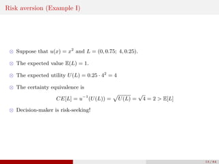 Expected Utility Using Risk Aversion Score Formula Slides_9_Expected Utility_Theory_and_Prospect Theory | PDF