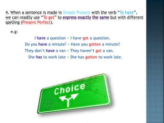 Tell Getting VERB