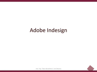 1
Adobe Indesign
Inst. Esp. Tales Bündchen Z. de Oliveira
 