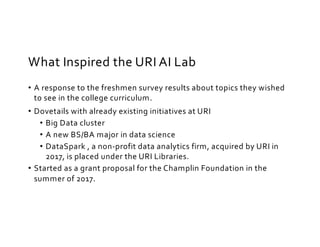 Uri Library Database AI Lab at a Library? Why Artificial Intelligence Matters & What ...