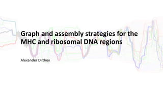 Graph and assembly strategies for the
MHC and ribosomal DNA regions
Alexander Dilthey
 