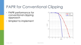 Joint SLM and Modified Clipping Technique for PAPR Reduction | PDF