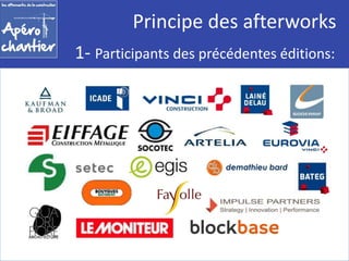 Principe des afterworks 
1- Participants des précédentes éditions: 
 