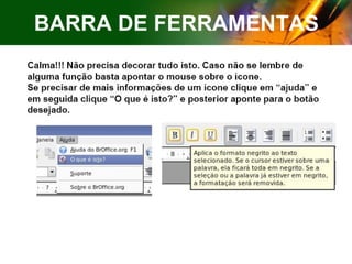 BARRA DE FERRAMENTAS 