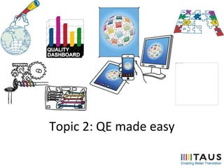 Topic 2: QE made easy
 