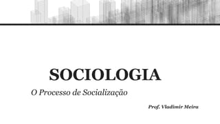 SOCIOLOGIA
O Processo de Socialização
Prof. Vladimir Meira
 