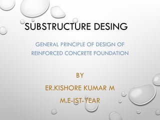 substructure design of shallow and deep foundation | PPTX