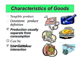 Tangible product
Consistent product
definition
Can be
ínveøforied
 