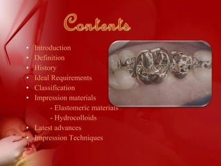 Impression materials and techniques in dentistry | PDF