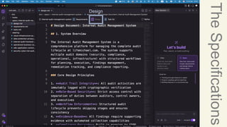 The
Specifications
Design
 