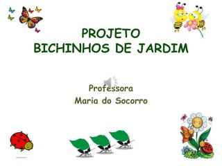 PROJETO
BICHINHOS DE JARDIM


       Professora
     Maria do Socorro
 
