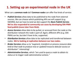 1. Setting up an experimental node in the UK
What can a common node do? Common nodes can offer five kinds of service:

• P...