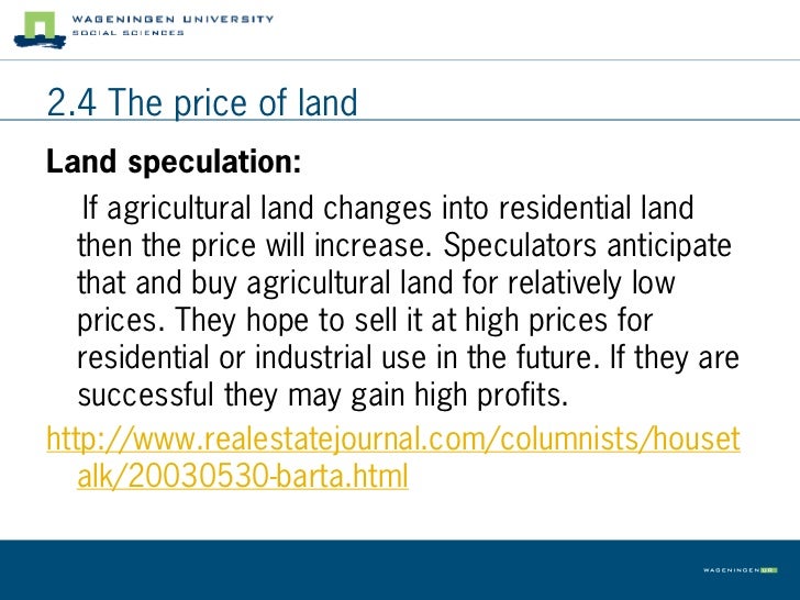 Chapter 2 Land use Theory