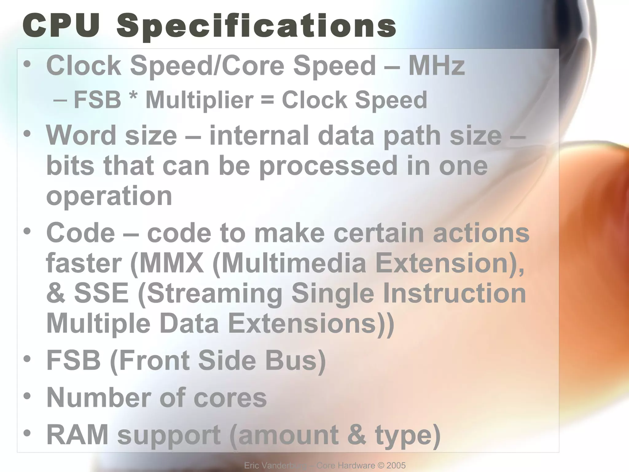 Computer Architecture - Hardware - Lesson 4 - Motherboard - Eric ...