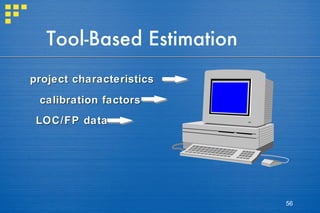 Tool-Based Estimation project characteristics calibration factors LOC/FP data 