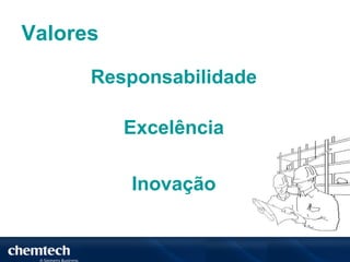 Valores

      Responsabilidade

          Excelência

          Inovação
 
