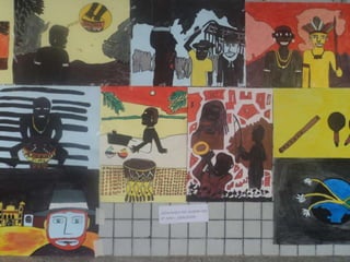 Arte Afro/Indígena produzida por alunos da Escola São José