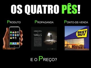 OS QUATRO  PÊS ! P RODUTO P ROPAGANDA P ONTO-DE-VENDA E O  P REÇO? 