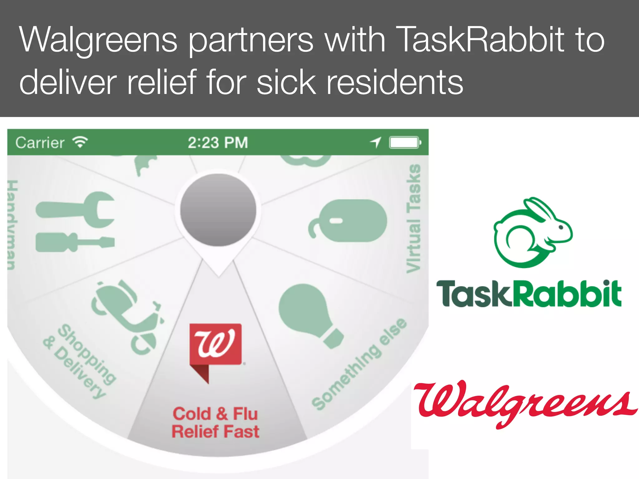 Walgreens partners with TaskRabbit to
deliver relief for sick residents
 