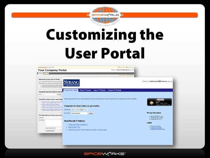 Customizing Help Desk User Portal