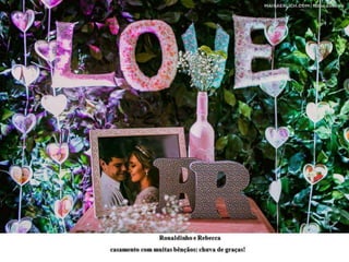 Slides decoração no casamento