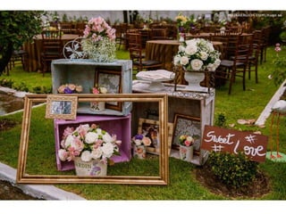 Slides decoração no casamento