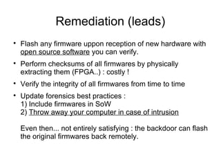 [Defcon] Hardware backdooring is practical Slide 55