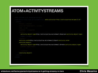 slideshare.net/factoryjoe/activitystreams-is-it-getting-streamy-in-here   Chris Messina
 