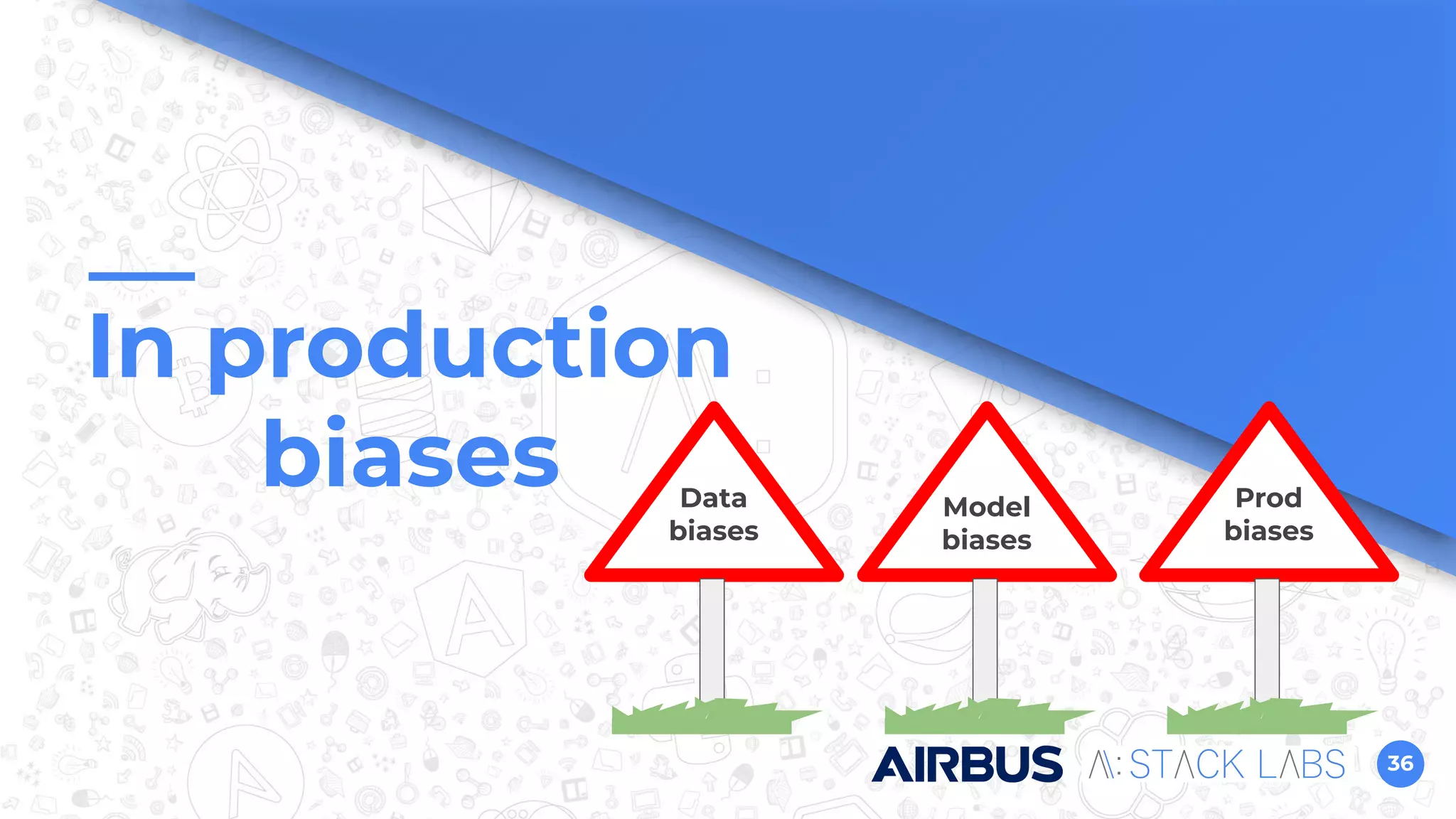 36
In production
biases Data
biases
Model
biases
Prod
biases
 