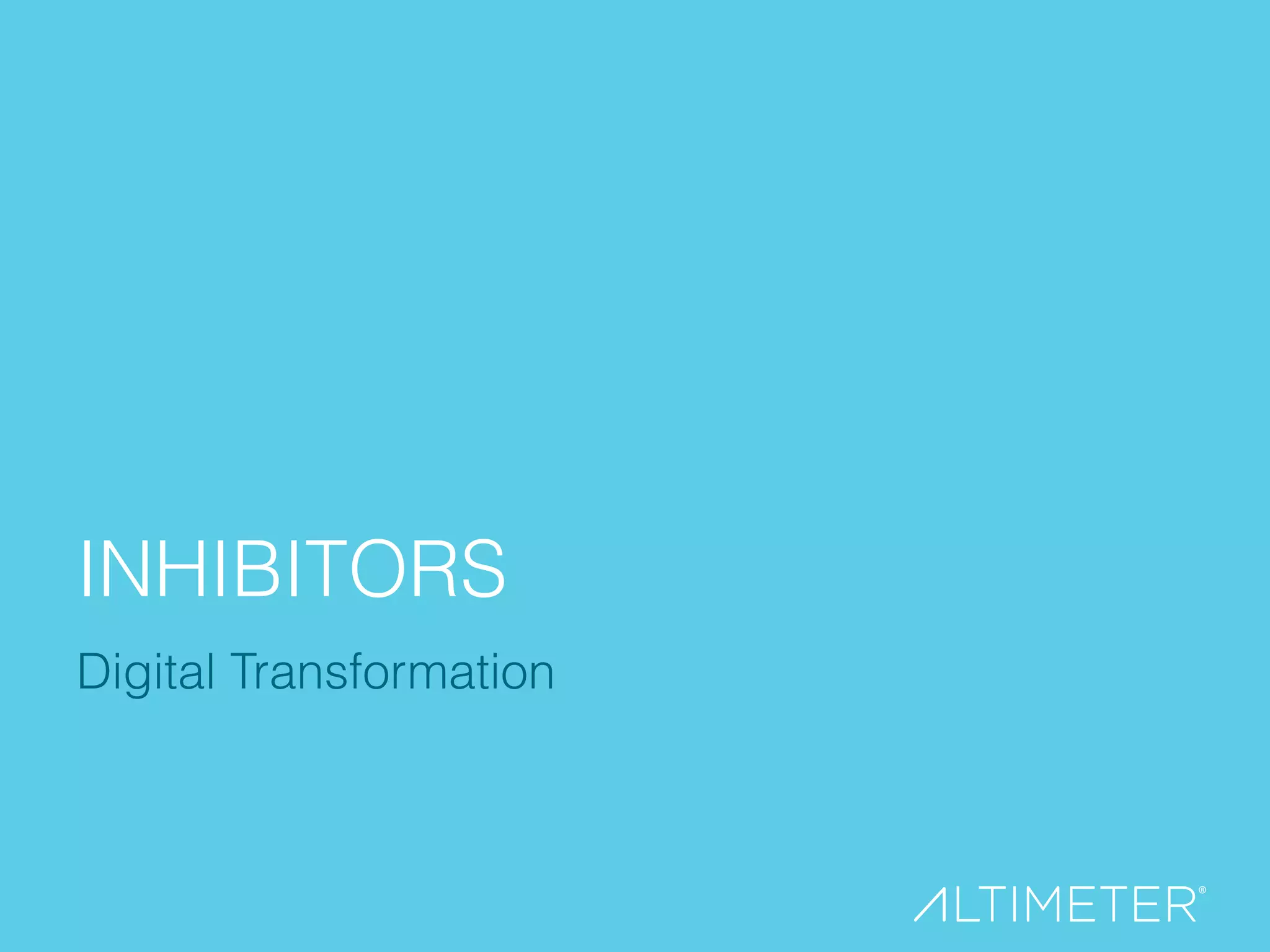 INHIBITORS
Digital Transformation
 