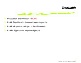 Dynamic Programming Over Graphs of Bounded Treewidth | PDF