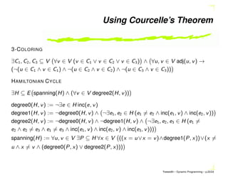 Dynamic Programming Over Graphs of Bounded Treewidth | PDF