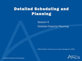 aChain APICS - slides DSP detailed scheduling and planning - APICS CPIM ...